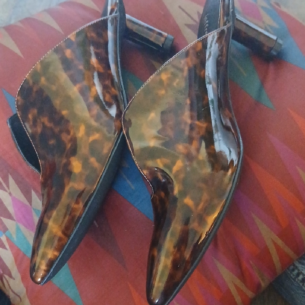 Jeffrey Campbell SALTAIRE Tortoiseshell Mules 8.5 - Picture 9 of 10